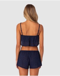 EDIKTED - Edan Cotton Lace Shorts