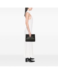 Pre-Loved by Azura Reborn - Pre-Loved Medium Leather Logo Portfolio Clutch