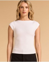 MVN - Ribbed Boatneck Top