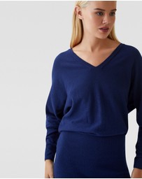 Oxford - Francesca V-Neck Knitted Dress