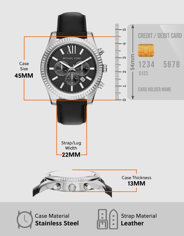Michael Kors - Lexington Black Chronograph Watch