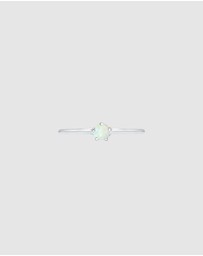 Elli Jewelry - Ring Basic Geo Opal 925 Sterling Silver