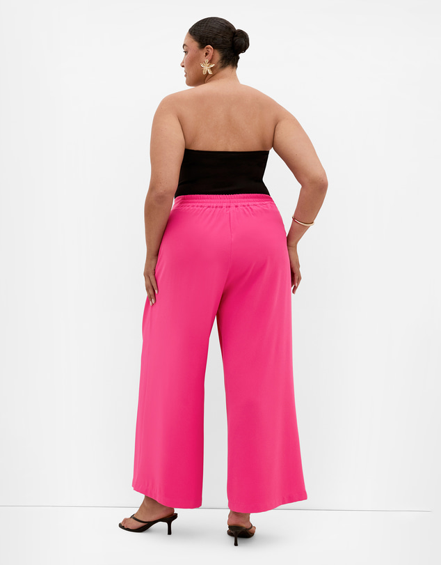 City Chic - Plus size Abbie Wide Leg Pant - fuchsia
