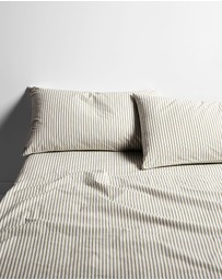 Aura Home - Ticking Stripe Sheet Set