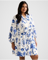 Forever New Curve - Lynda Curve Button Through Mini Dress