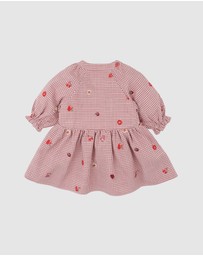 Fox & Finch - Orchard Bloom Emb. Check Dress - Babies