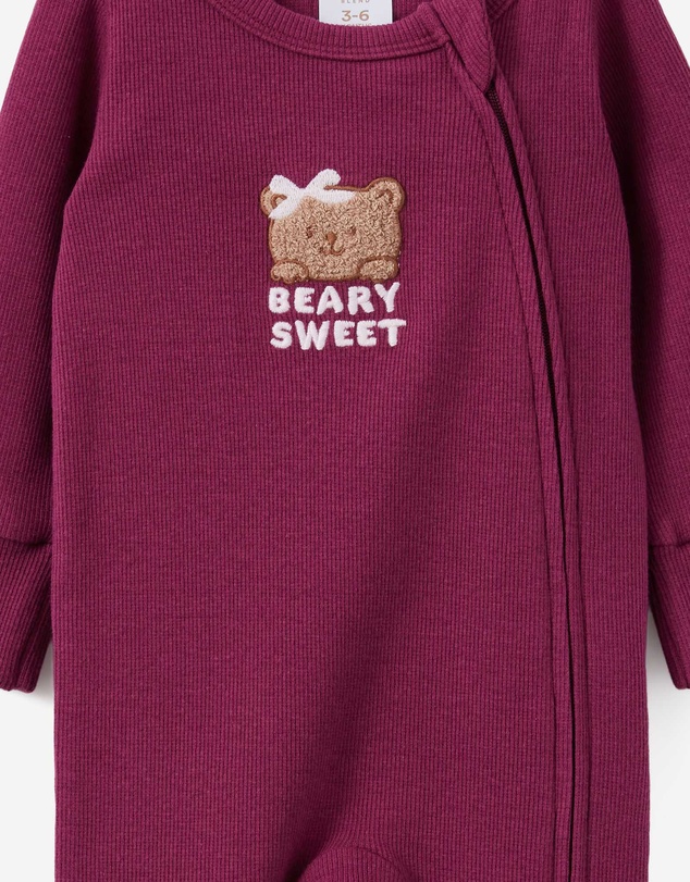 Cotton On Kids - Growie Long Sleeve Zip Romper