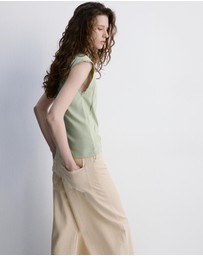 M.N.G - Embroidered Cutwork Cotton T-Shirt