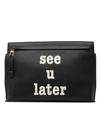 Pre-Loved by Azura Reborn - Pre-Loved Calfskin Anagram See U Later T Pouch