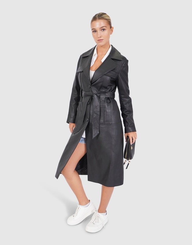Belle & Bloom - Unstoppable Leather Trench
