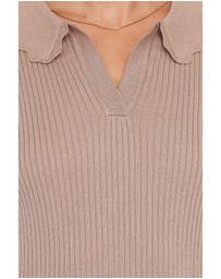 Petal & Pup - Aradia Scallop Collar Polo - Grey Morn