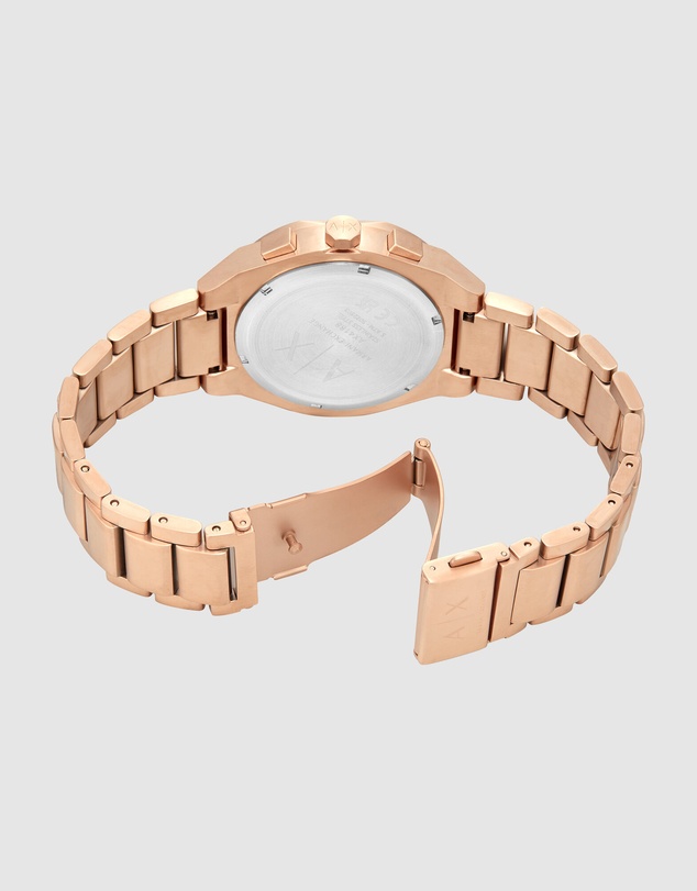 Armani Exchange - Rose Gold Analogue-Chronograph Watch