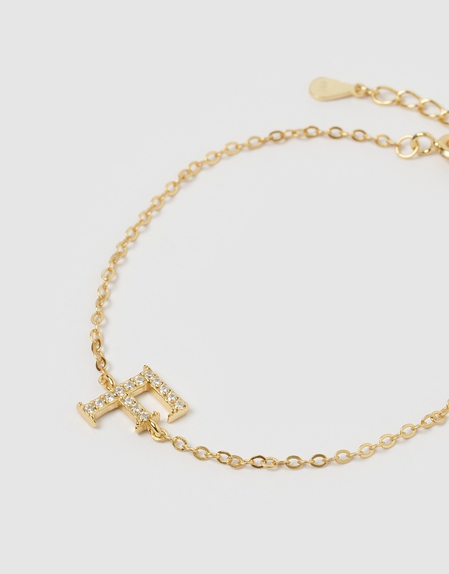 Izoa - Crystal Letter F Bracelet