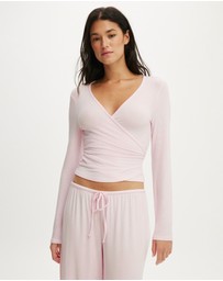 Cotton On Body - Super Soft Wrap Long Sleeve Top