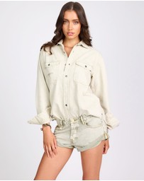 ONE TEASPOON - Everyday Denim Shirt - Antique White