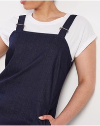 The Social Outfit - Pinafore Dress - Dark Indigo Denim