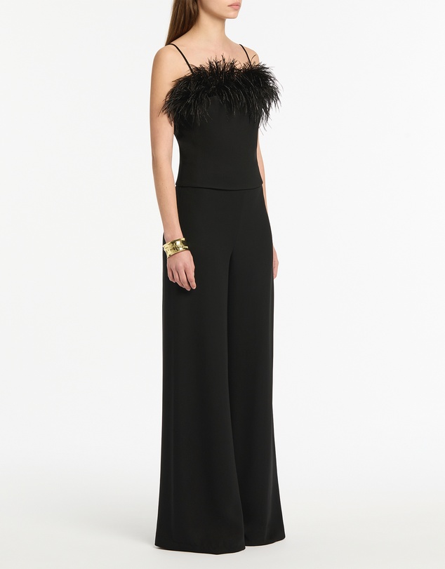 Carla Zampatti - Black Crepe Palazzo Pant