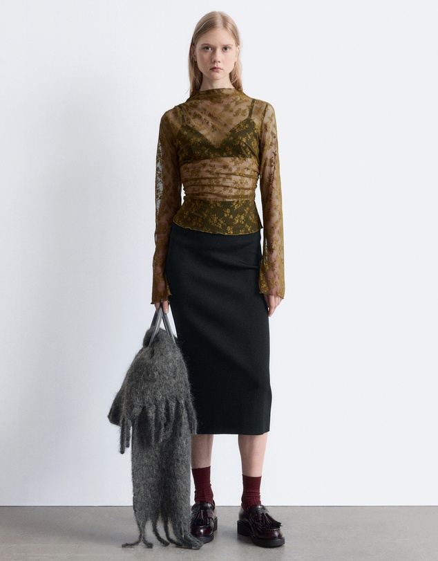 & Other Stories - Long-Sleeve Lace Top