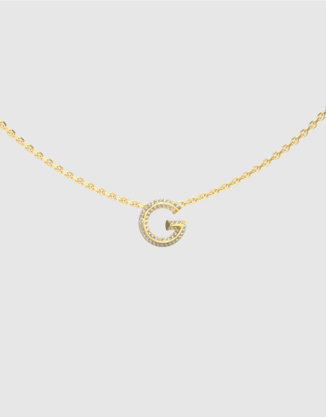 GUESS - Gold-Tone G Crystal Necklace