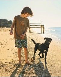 Skwosh - Dog House Kids Slang Tee in Brown