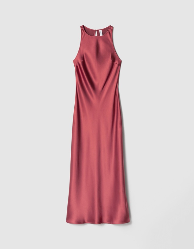 & Other Stories - Sleeveless Satin Midi Dress