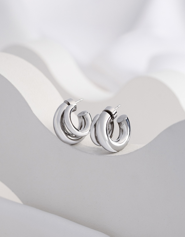 Wanderlust + Co - Hailey Double Nano Hoop 9mm Earrings