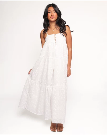 Petal & Pup - Kendal Maxi Dress - White