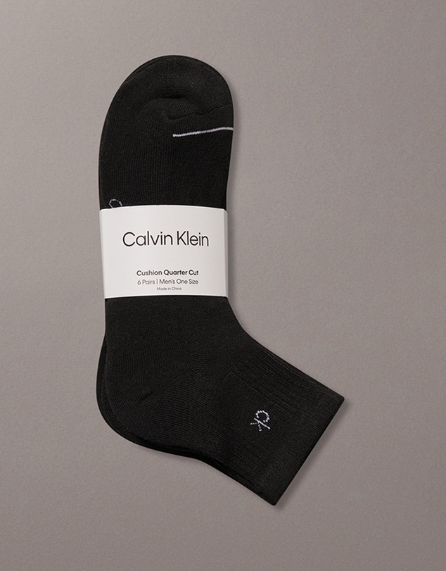 Calvin Klein - 6-Pack Athletic Cushion Quarter Socks