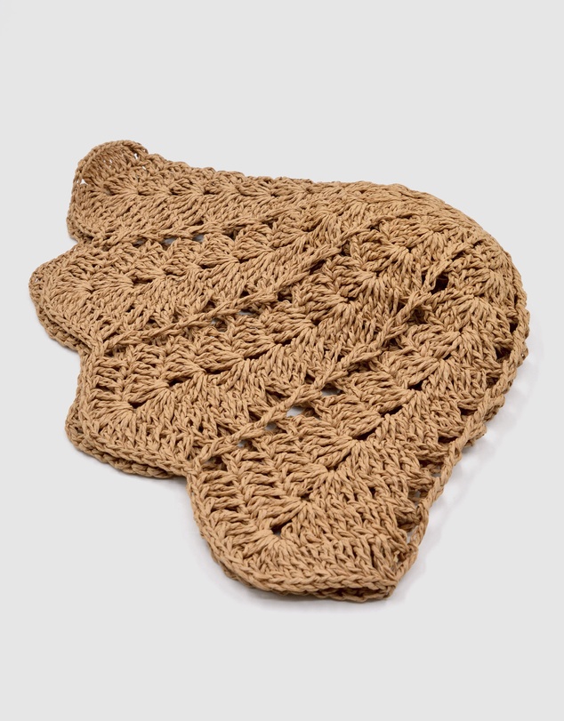 FORD MILLINERY - Daisy Crochet Bucket Hat (tan)