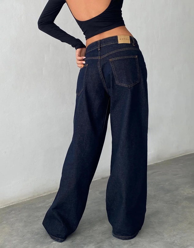 Motel Rocks - Roomy Extra Wide Low Rise Jeans