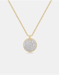Ania Haie - Two-Tone Large Pave Disc Necklace