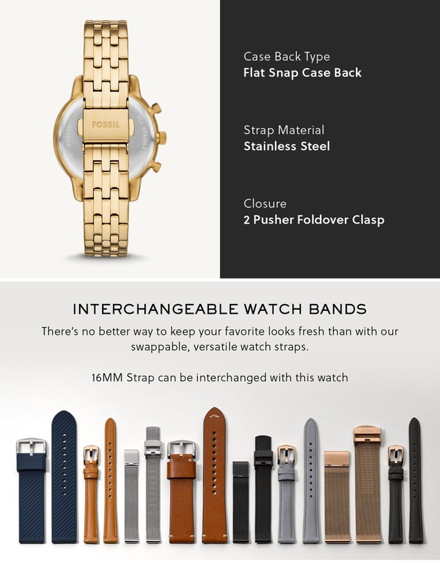 Fossil - Neutra Gold Tone Chronograph Watch