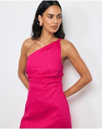 AERE - Lettie One Shoulder Maxi Dress