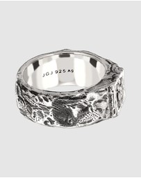 Haze & Glory - ICONIC EXCLUSIVE - Ring Men Crystal Signet Band 925 Sterling Silver