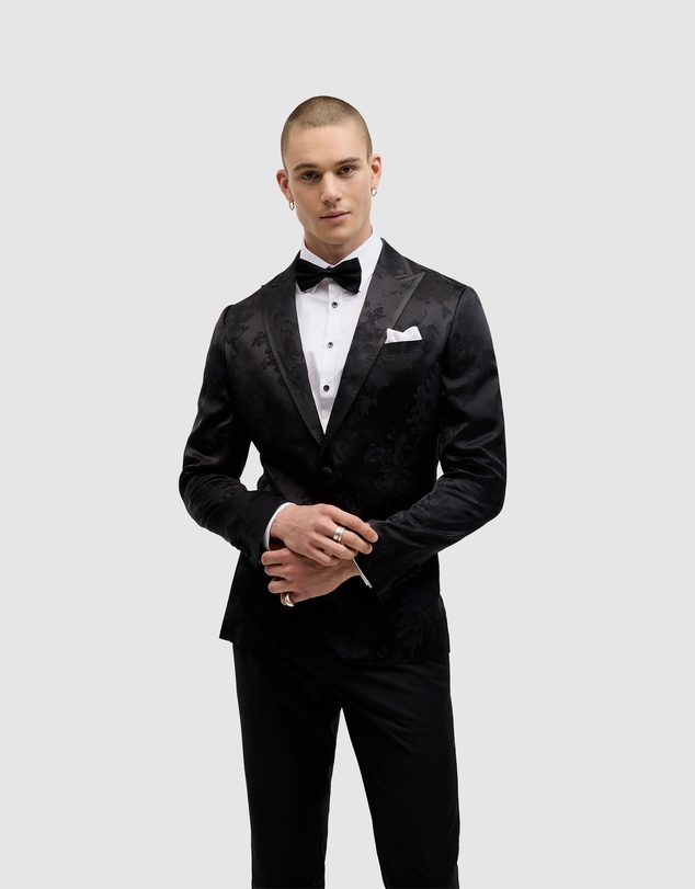 Politix - Matheson Jacquard Black Tie Tuxedo