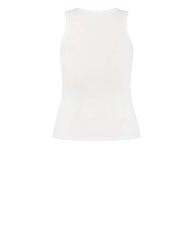 City Chic - Plus size Talia Rib Tank - ivory