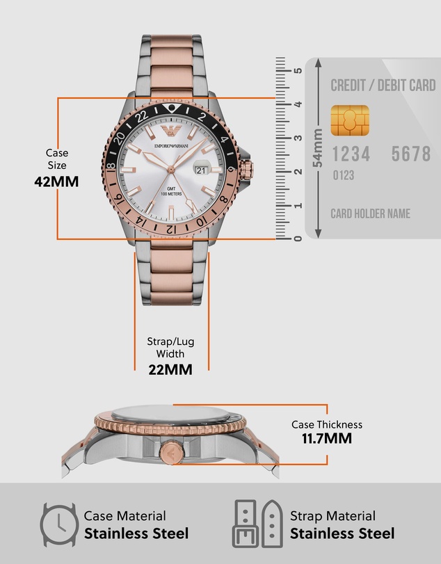 Emporio Armani - Two Tone Analogue Watch