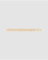 Wanderlust + Co - Classic Baguette 14K Gold Vermeil Bangle