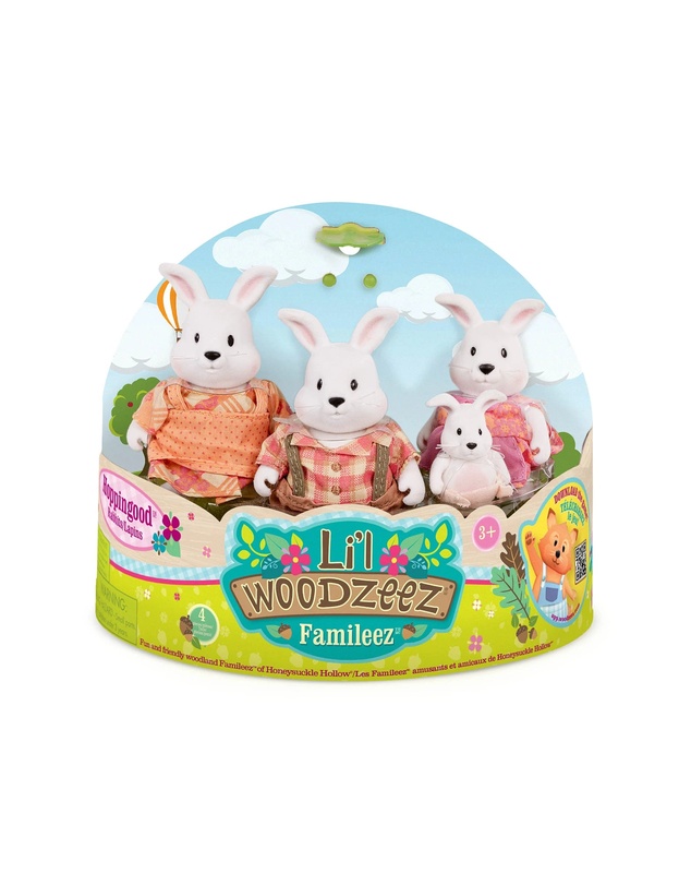 Lil Woodzeez - The Hoppingood Rabbits Miniature Animal Figurine Set