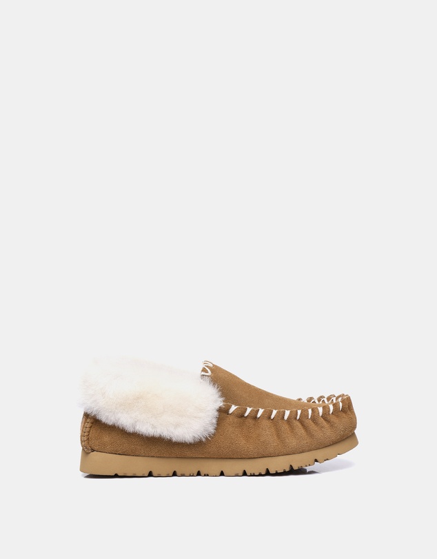 EVERAU - Australian Shepherd Ugg Popo Moccasins Cow Suede Upper Moccasins