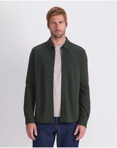 Sportscraft - Long Sleeve Pique Shirt