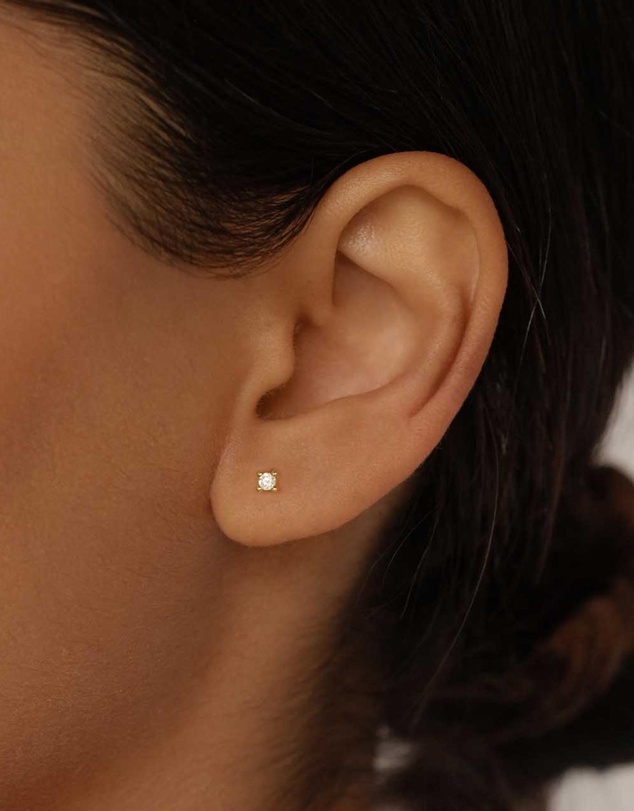 By Charlotte - Gold Pure Light Stud Earrings