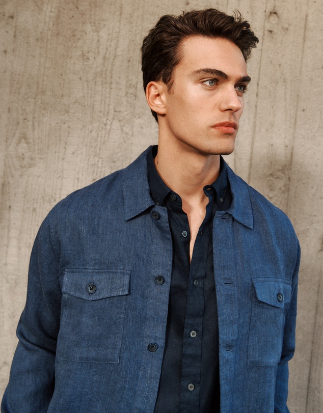 Trenery - Linen Overshirt in Navy