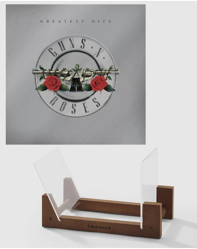 Universal Music - Guns N Roses Greatest Hits - Double Vinyl Album & Crosley Record Storage Display Stand