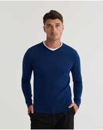 Oxford - Basic V-Neck Pure Wool Pullover