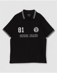 GUESS Jeans - GUESS JEANS Short Sleeve Regular Soccer Polo T-Shirt