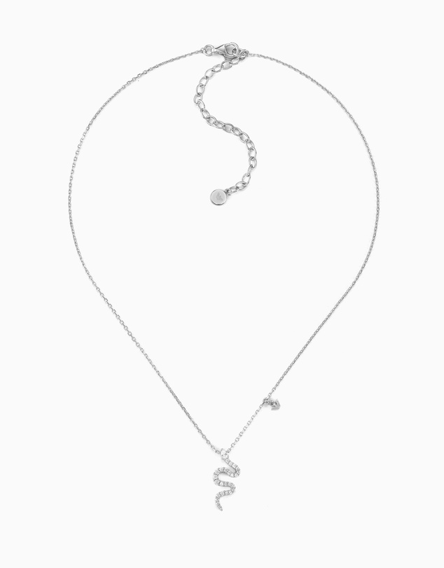 Emporio Armani - Silver Tone Pendant Necklace