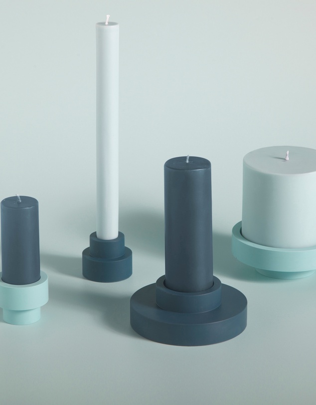 porter green - escc large pillar candle soy-blend unscented candles