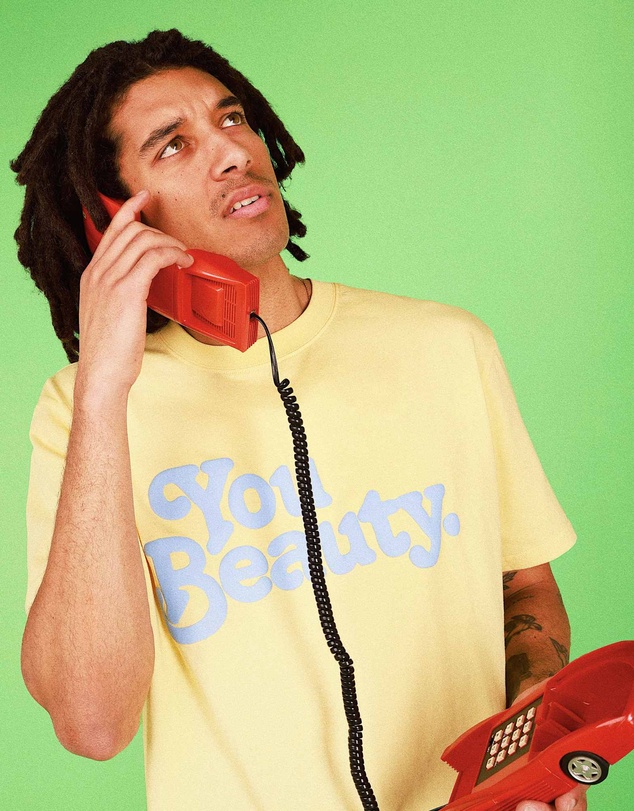 Skwosh - You Beauty Slang Tee In Lemon