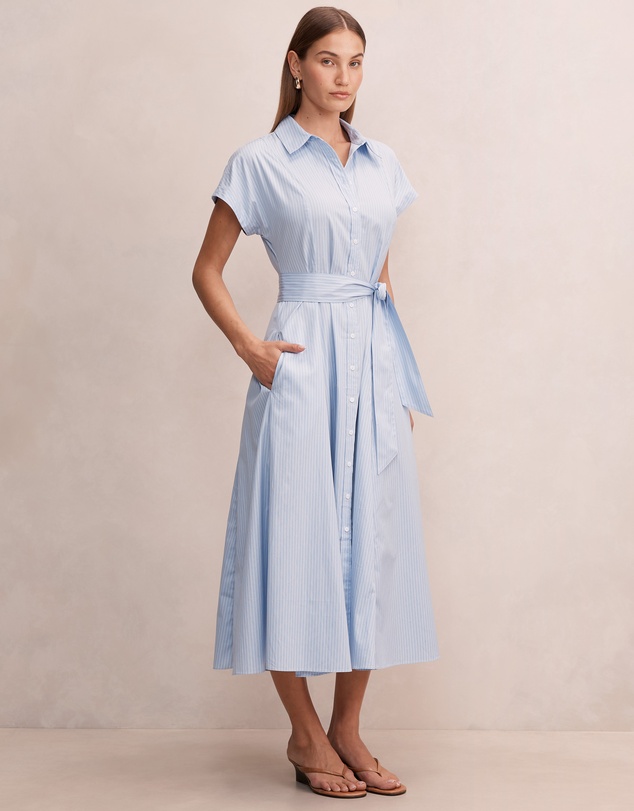 Forever New - Mina Striped Shirt Midi Dress
